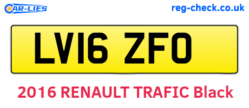 LV16ZFO are the vehicle registration plates.