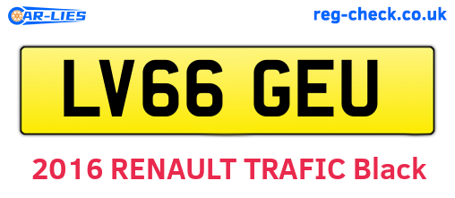 LV66GEU are the vehicle registration plates.