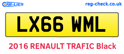 LX66WML are the vehicle registration plates.