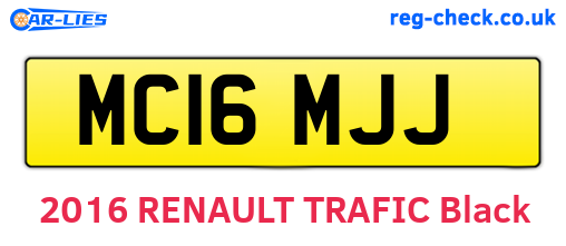 MC16MJJ are the vehicle registration plates.