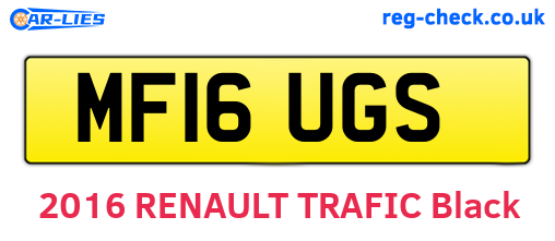 MF16UGS are the vehicle registration plates.