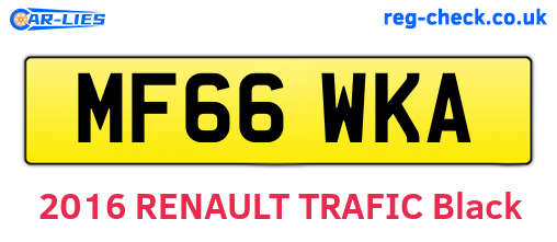 MF66WKA are the vehicle registration plates.