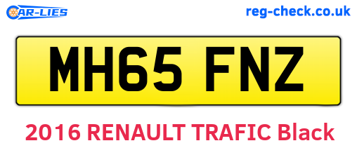 MH65FNZ are the vehicle registration plates.