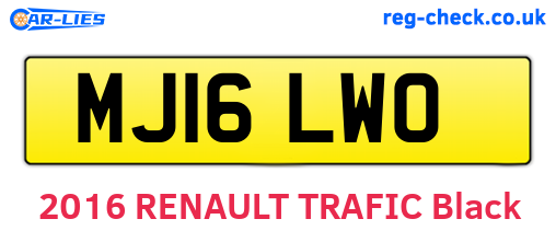 MJ16LWO are the vehicle registration plates.