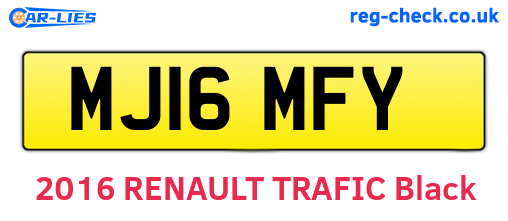 MJ16MFY are the vehicle registration plates.