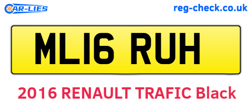 ML16RUH are the vehicle registration plates.