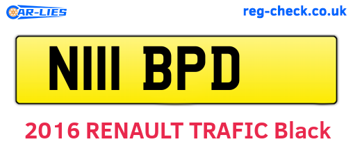 N111BPD are the vehicle registration plates.