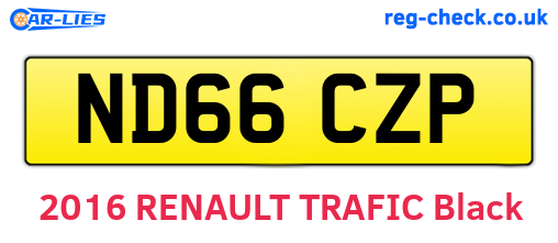 ND66CZP are the vehicle registration plates.