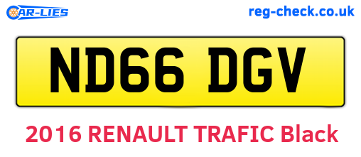 ND66DGV are the vehicle registration plates.