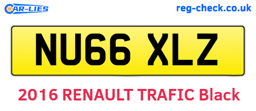 NU66XLZ are the vehicle registration plates.