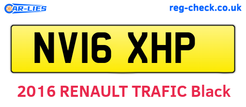 NV16XHP are the vehicle registration plates.