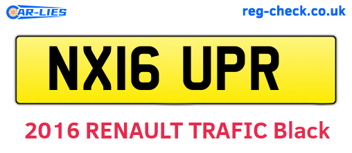 NX16UPR are the vehicle registration plates.