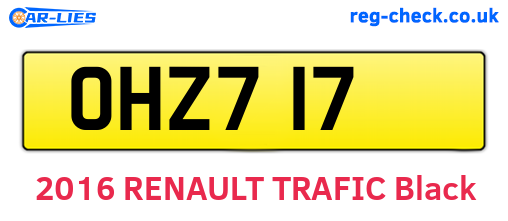 OHZ717 are the vehicle registration plates.