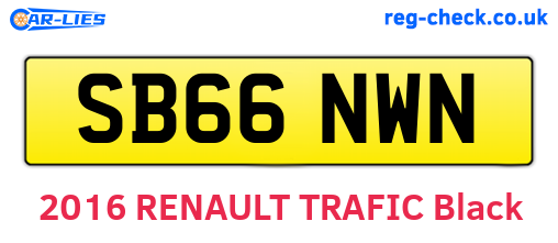 SB66NWN are the vehicle registration plates.