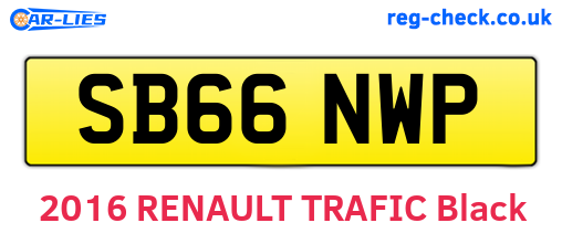 SB66NWP are the vehicle registration plates.