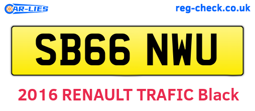 SB66NWU are the vehicle registration plates.