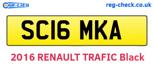 SC16MKA are the vehicle registration plates.