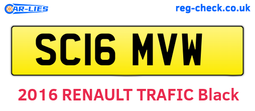 SC16MVW are the vehicle registration plates.