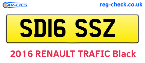 SD16SSZ are the vehicle registration plates.