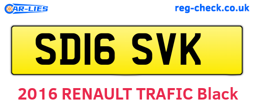 SD16SVK are the vehicle registration plates.