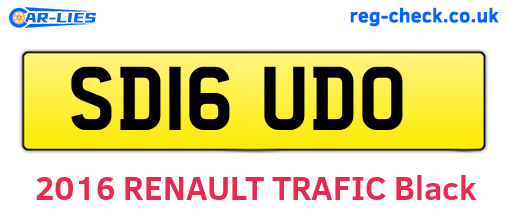 SD16UDO are the vehicle registration plates.