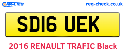 SD16UEK are the vehicle registration plates.