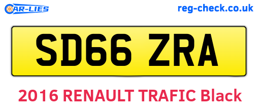 SD66ZRA are the vehicle registration plates.