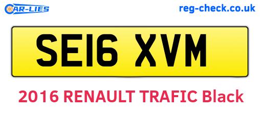 SE16XVM are the vehicle registration plates.