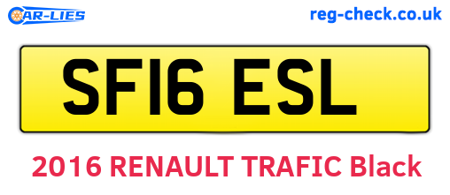 SF16ESL are the vehicle registration plates.