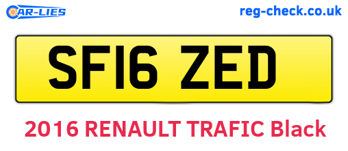 SF16ZED are the vehicle registration plates.
