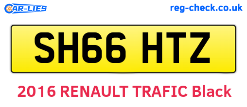 SH66HTZ are the vehicle registration plates.