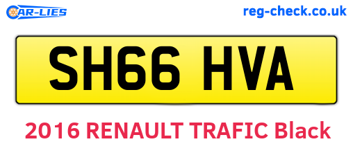 SH66HVA are the vehicle registration plates.