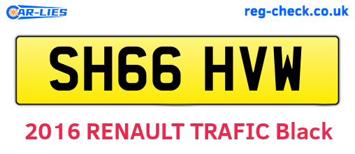 SH66HVW are the vehicle registration plates.