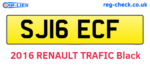 SJ16ECF are the vehicle registration plates.