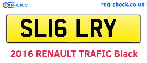 SL16LRY are the vehicle registration plates.