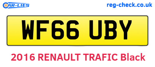 WF66UBY are the vehicle registration plates.