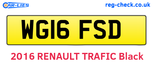 WG16FSD are the vehicle registration plates.