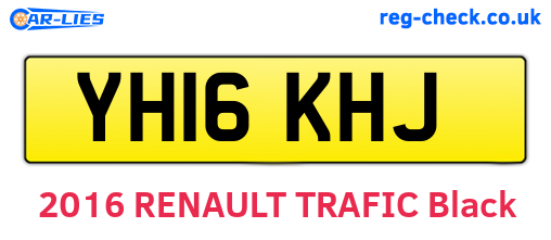 YH16KHJ are the vehicle registration plates.