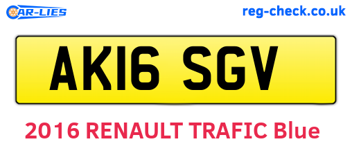 AK16SGV are the vehicle registration plates.