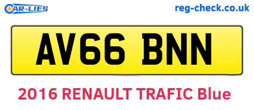 AV66BNN are the vehicle registration plates.