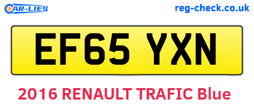 EF65YXN are the vehicle registration plates.