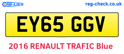 EY65GGV are the vehicle registration plates.