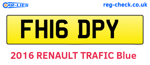 FH16DPY are the vehicle registration plates.