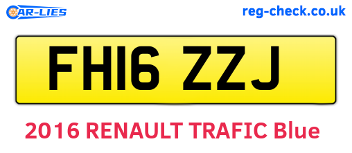 FH16ZZJ are the vehicle registration plates.