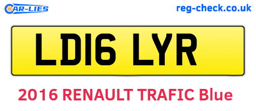 LD16LYR are the vehicle registration plates.