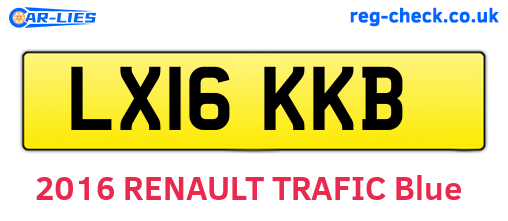 LX16KKB are the vehicle registration plates.