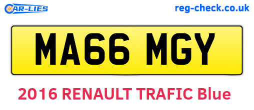 MA66MGY are the vehicle registration plates.