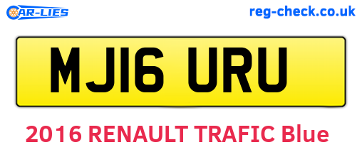 MJ16URU are the vehicle registration plates.