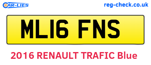 ML16FNS are the vehicle registration plates.