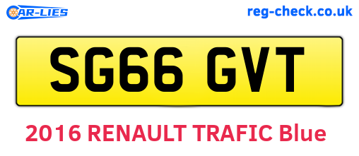 SG66GVT are the vehicle registration plates.